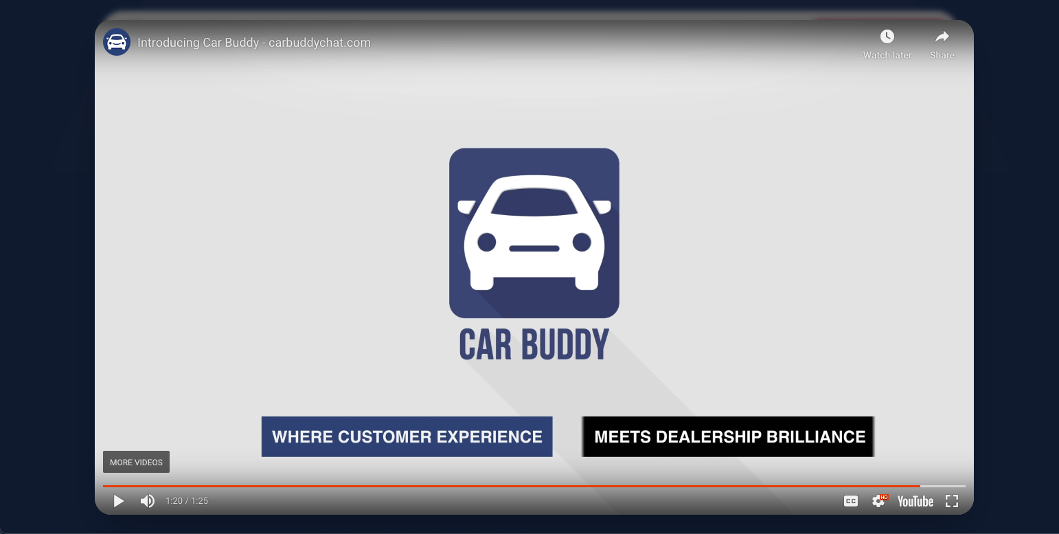 Full screen video modal for launch video