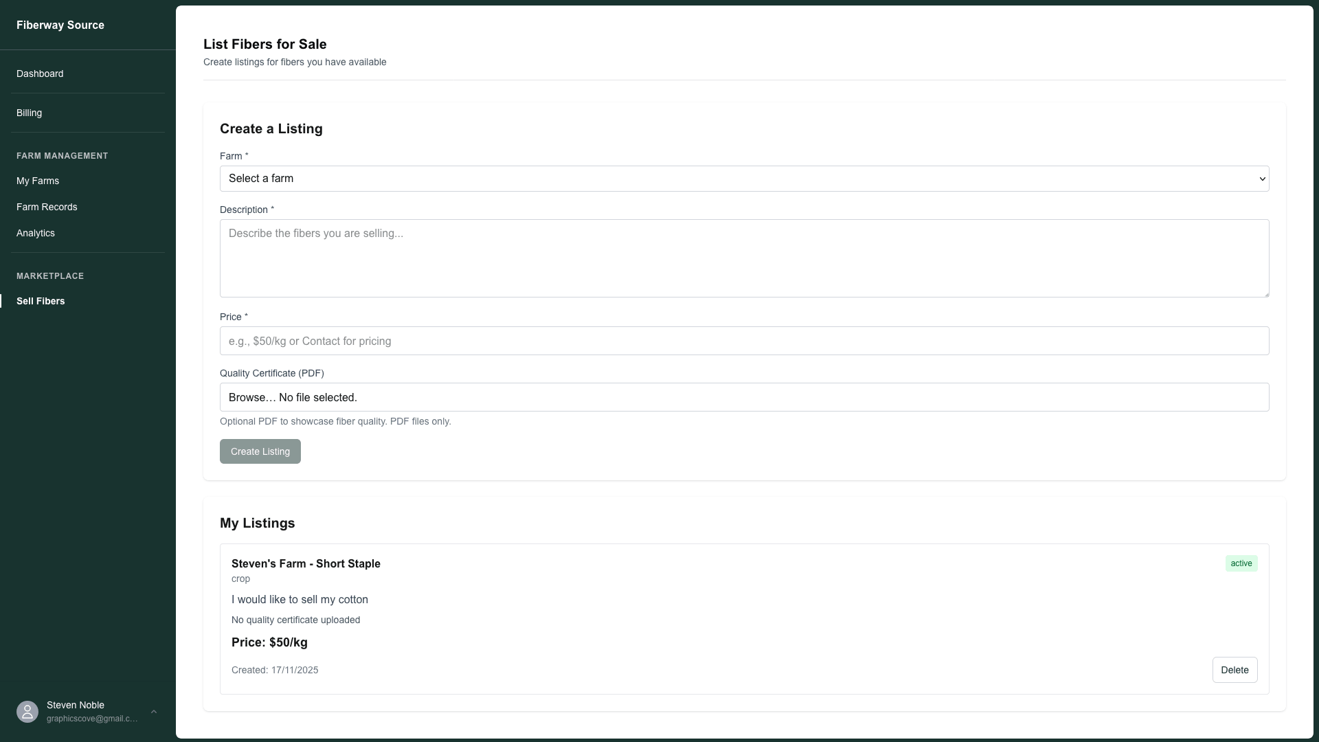 List fiber for sale — product narrative, scoring system and contextual storytelling