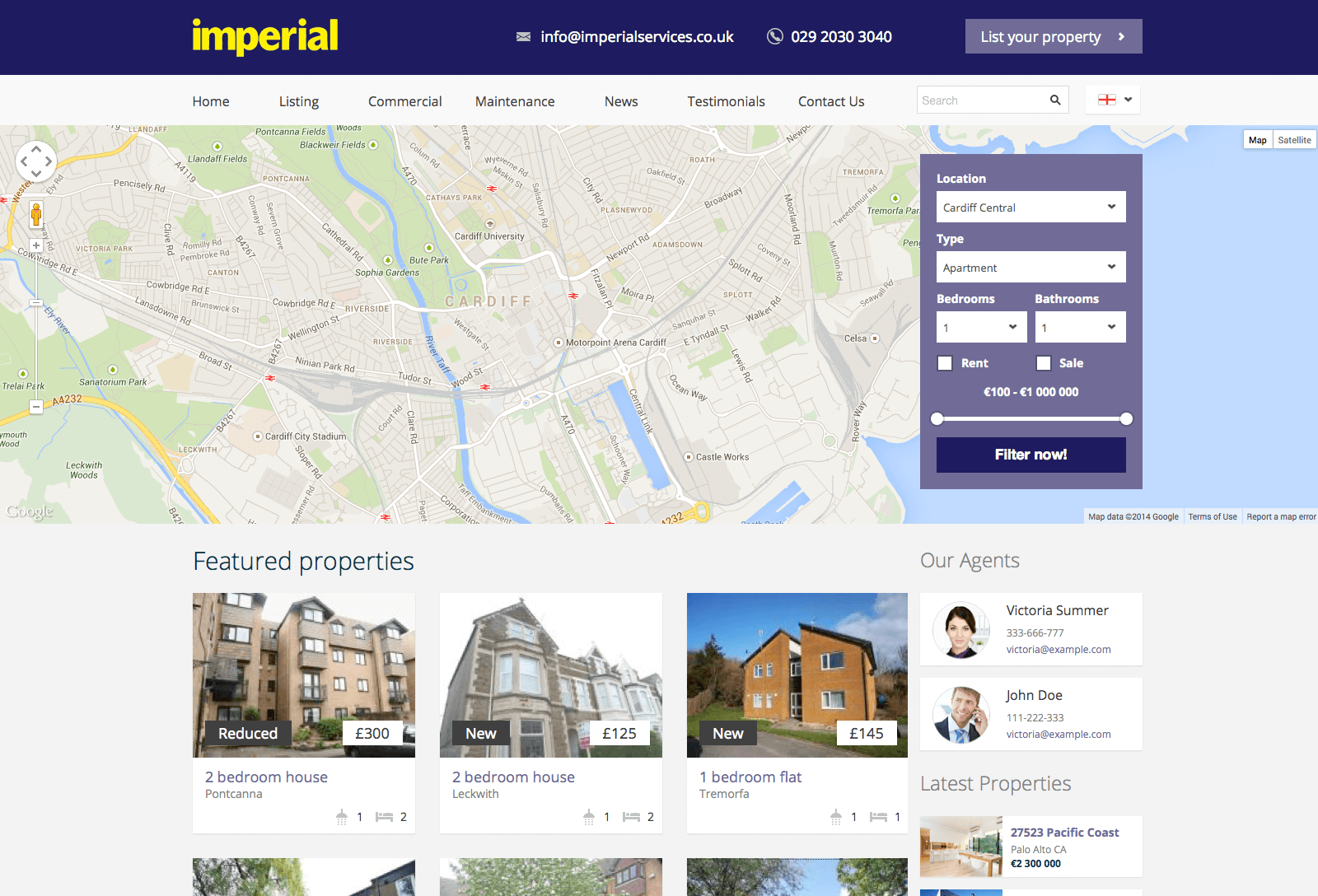 Imperial Services website