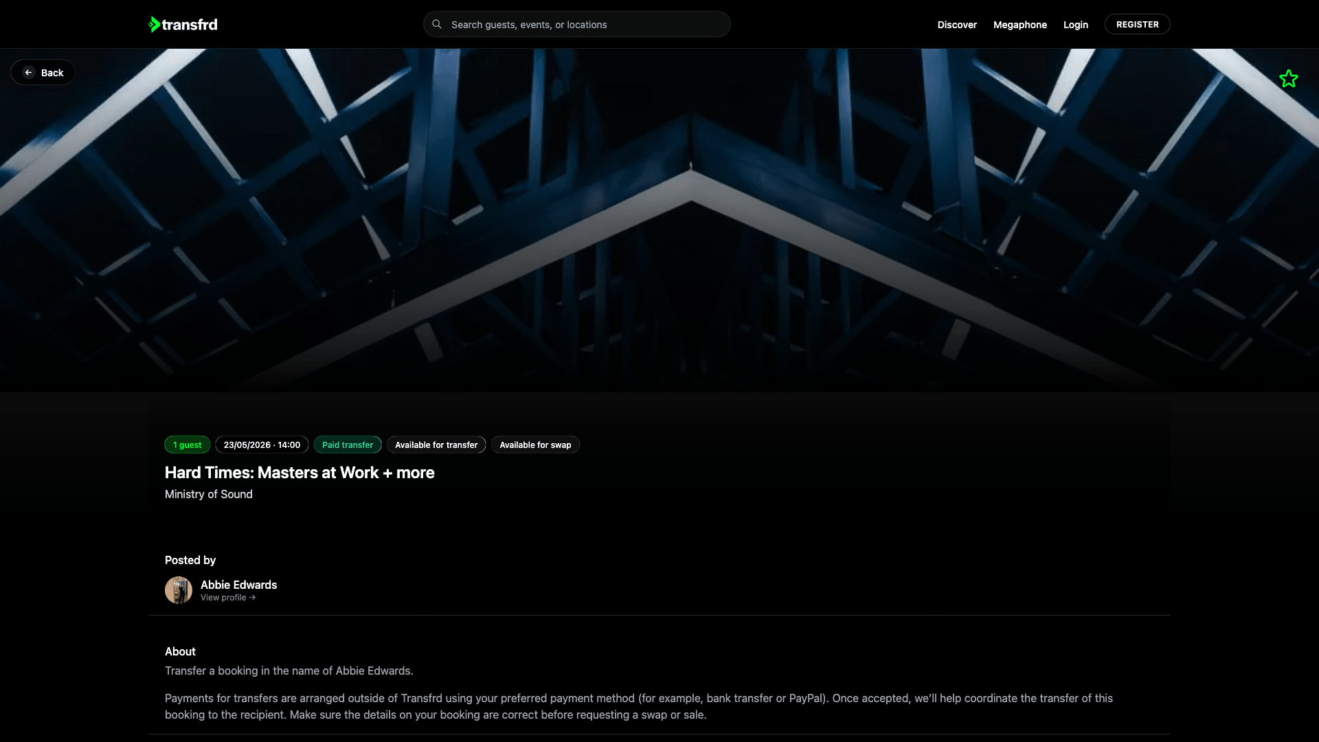 Listing detail — product narrative, scoring system and contextual storytelling