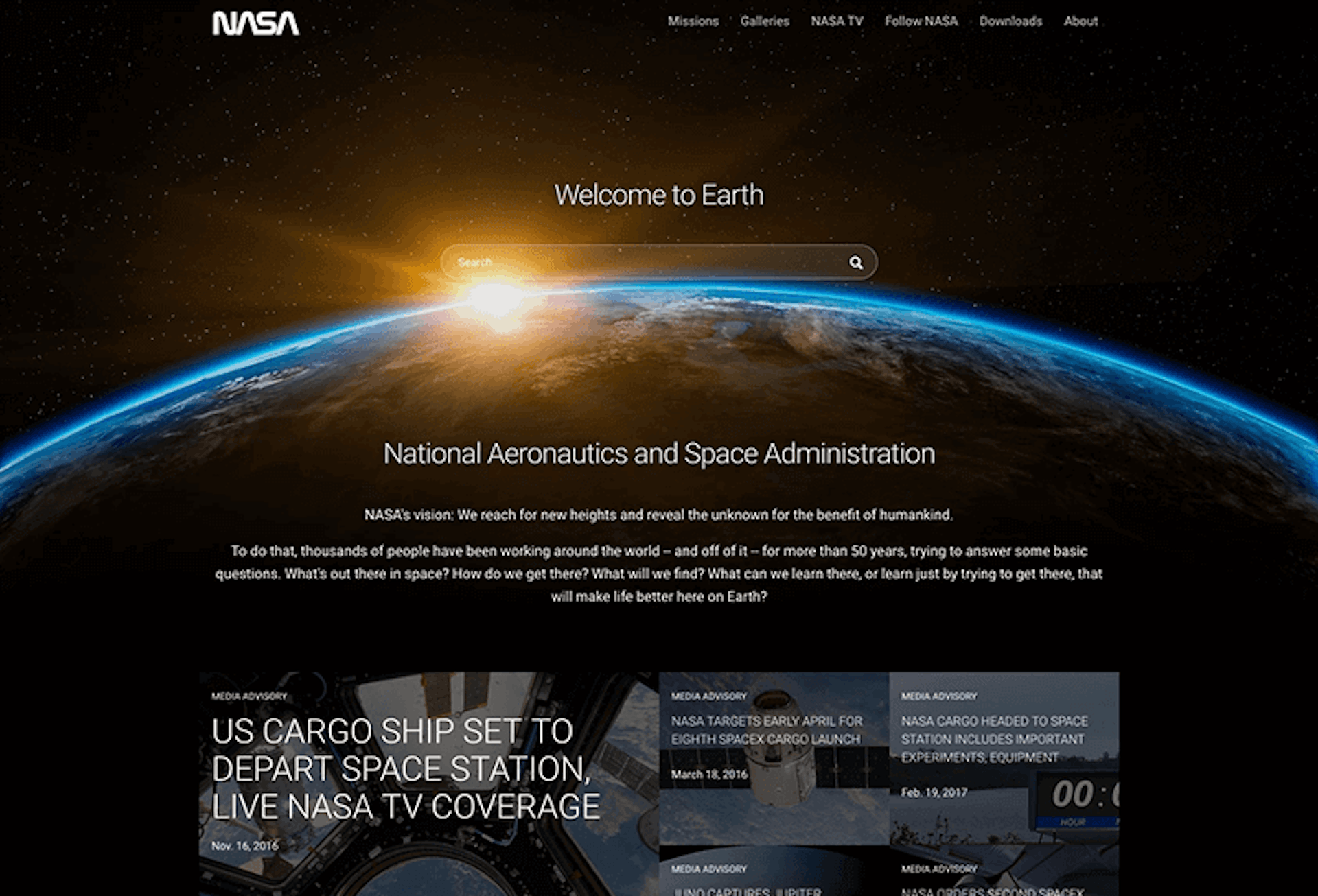 NASA Case Study website